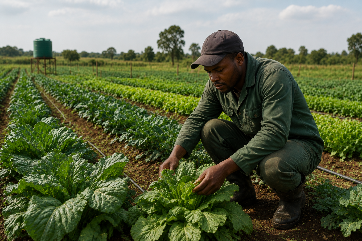 Small-scale farmer managing a commercially oriented farm